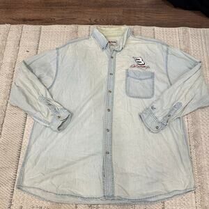 CHASE AUTHENTICS Men's #8 Dale Earnhardt Jr. Denim Shirt Size 2XL